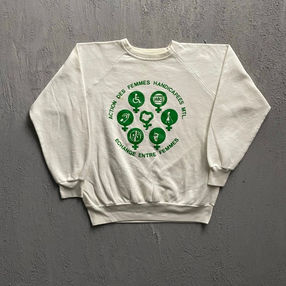 Nature Other - Vintage Nature Canada Raglan Sweatshirt Unisex Small White 80s